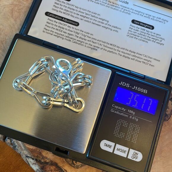 Like new David Luck Sterling Link / Offset Eye Hook Bracelet - Picture 5 of 6